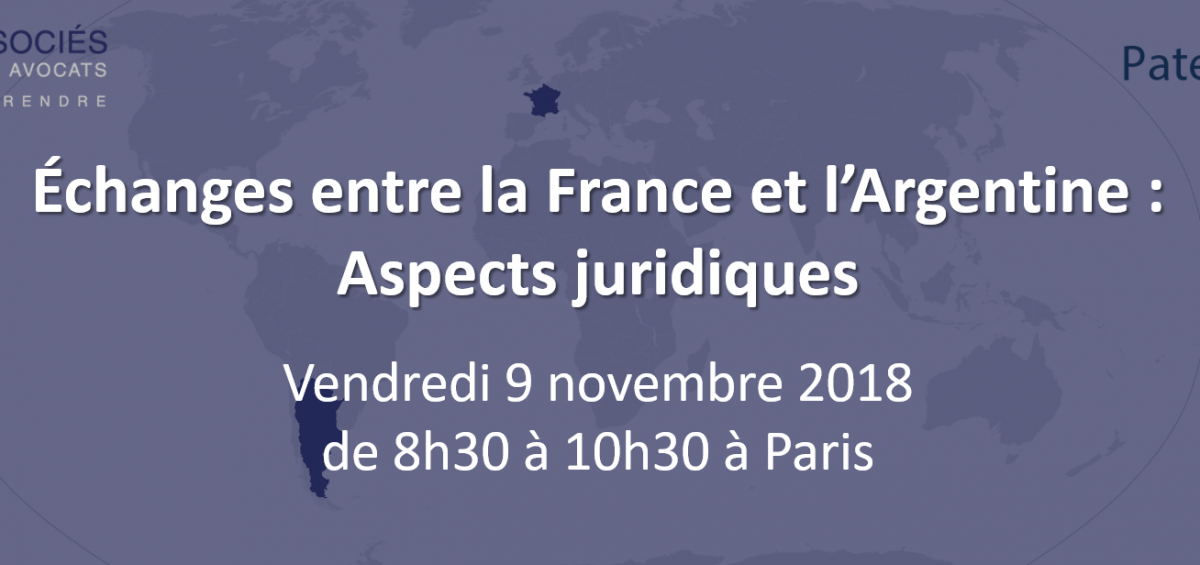 évènement, Simon Associés, PatelinConseil, France et l'Argentine, aspects juridiques, novembre 2018, Paris